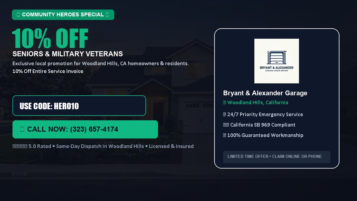 10% OFF Senior Citizens (65+) & Military / Veteran Community Discount in Woodland Hills, CA